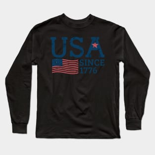 July 4th USA Since 1776 - Retro Long Sleeve T-Shirt